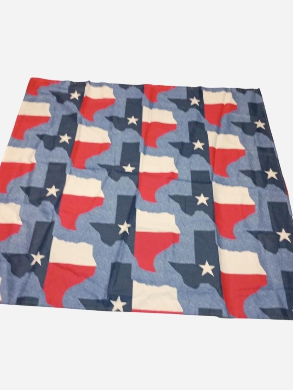 Shower Curtain Texas Flag Pattern - Red, White & Blue